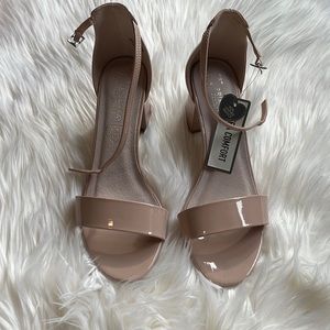 NWT nude Primark open toe high heels size 8